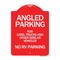 Signmission Angled Parking for Cars Trucks and Similar Vehicles No RV Parking, A-DES-RW-1824-24343 A-DES-RW-1824-24343 - alternate 1